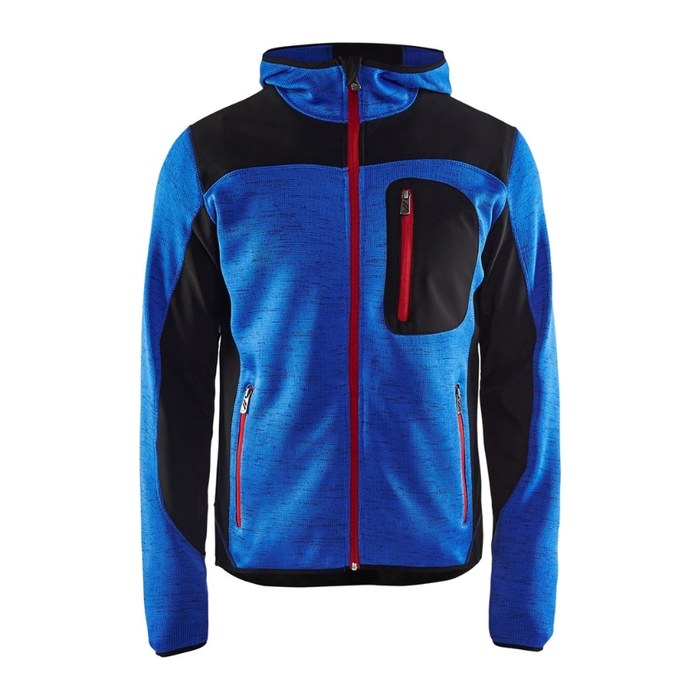 BLAKLÄDER® Herren Strickjacke 4930 kornblau/schwarz Größe M