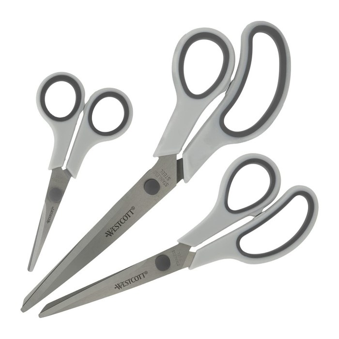 WESTCOTT Papierscheren-Set Easy Grip, 3 St.