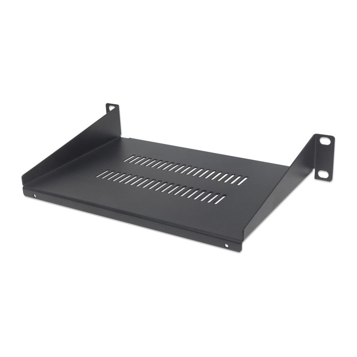 INTELLINET 10" Fachboden 150mm Frontmont. 1HE perforiert sw
