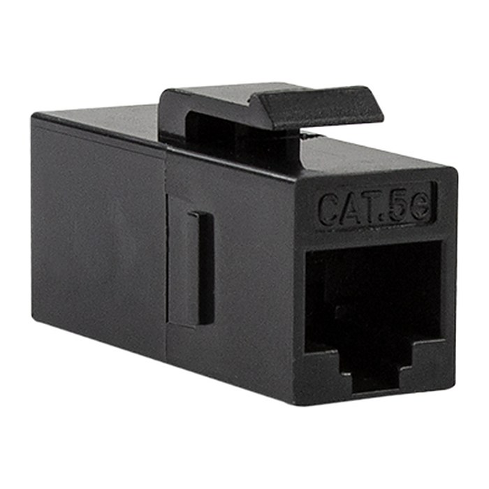 Logilink Keystone Kupplung 2X RJ45 UTP , Cat.5e, schwarz