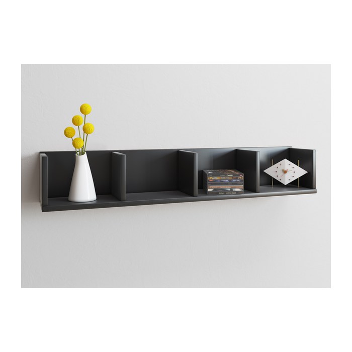 VCM my home Wandregal Honsa schwarz 97,0 x 17,0 x 15,0 cm, 1 St.