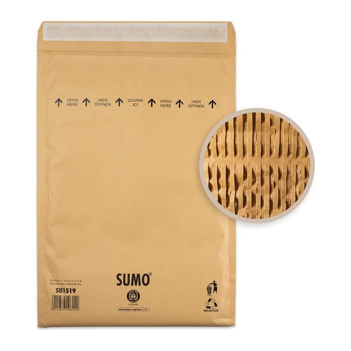 MAILmedia Polstertaschen SUMO® 1519 braun für DIN B4, 10 St.