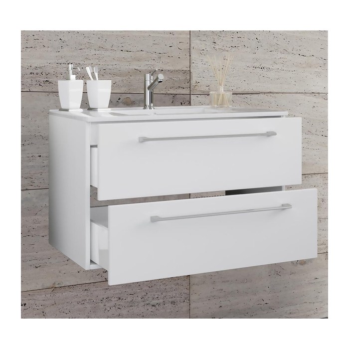 VCM my bath Badmöbel-Set 2-teilig Badinos 914847 weiß 80,0 x 46,0 x 50,0 cm