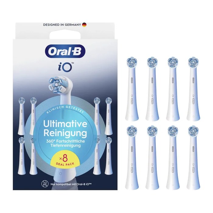 Oral-B iO Ultimative Reinigung Zahnbürstenaufsätze, 8 St.