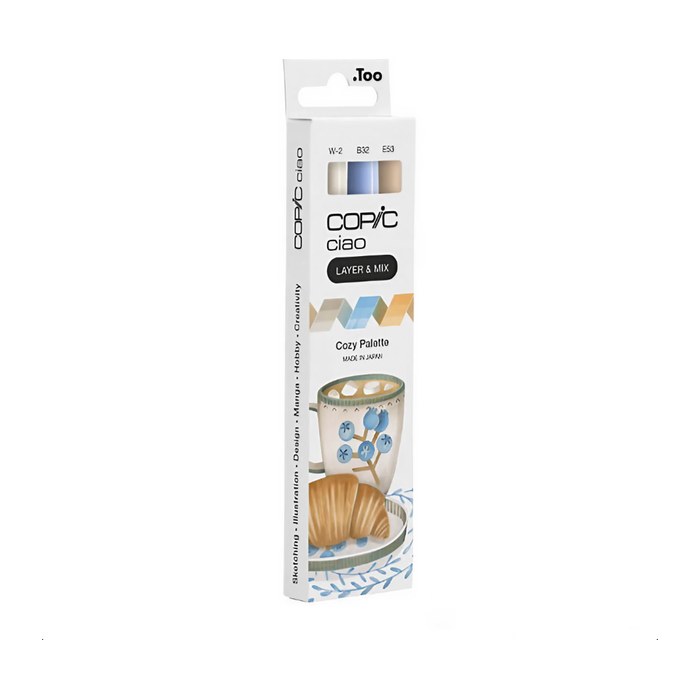 COPIC® Ciao Cozy Palette Layoutmarker-Set farbsortiert 1,0 + 6,0 mm, 3 St.