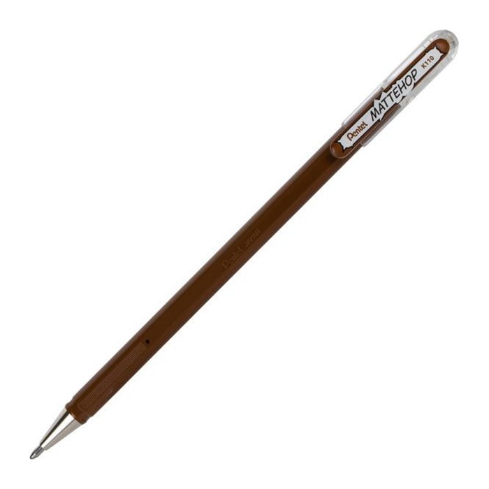 Pentel Mattehop Gelschreiber 0,5 mm, Schreibfarbe: braun, 1 St.
