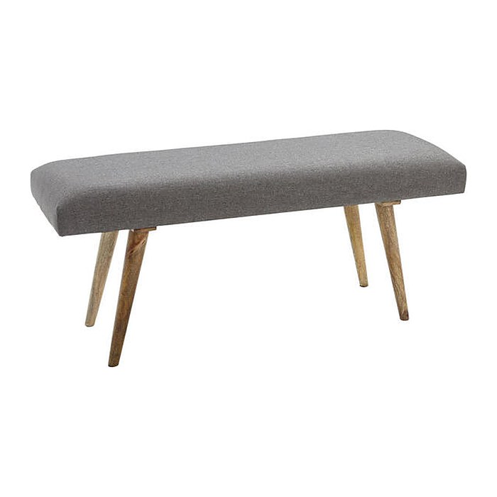 WOHNLING Sitzbank WL5.330 grau Stoff 117,0 cm