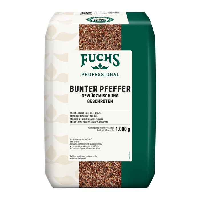 Fuchs  bunter Pfeffer geschroten Gewürz, 1,0 kg