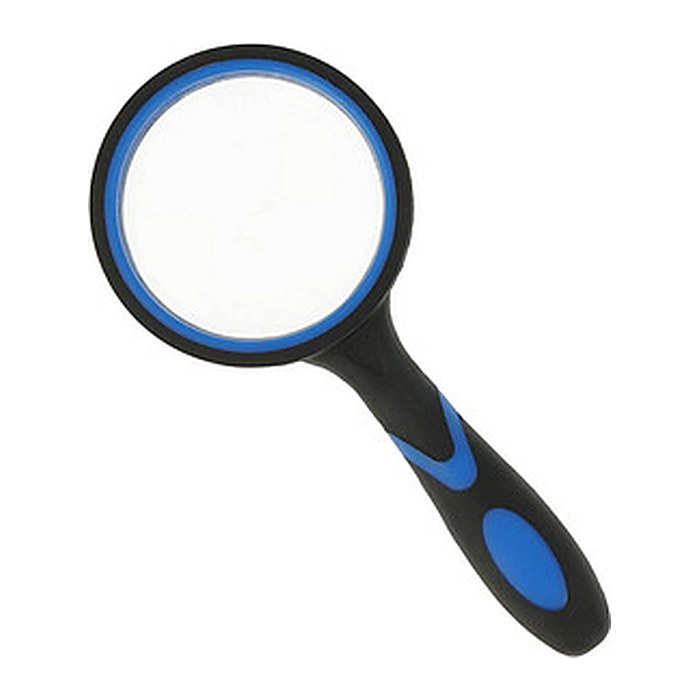 WESTCOTT Lupe schwarz/blau 5-fach, Ø 50 mm