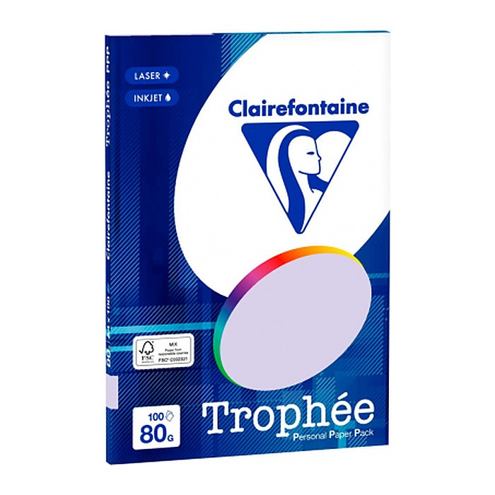Clairefontaine Kopierpapier Trophée lila DIN A4 80 g/qm 100 Blatt