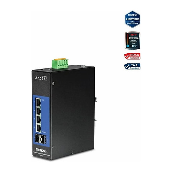TRENDnet Industrial Switch 6-Port Gbit L2 Manag. DIN-Rail