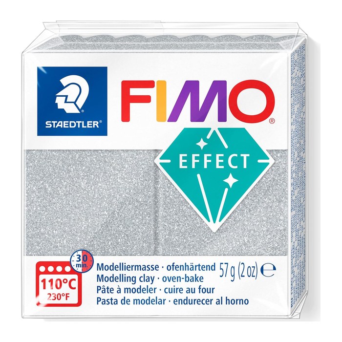 FIMO Mod.masse Effect 57g silber glitter retail