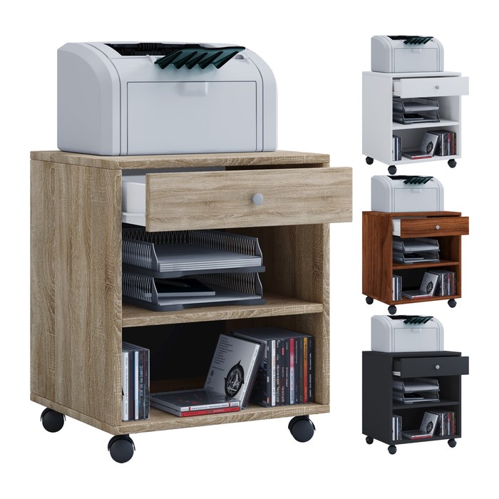 VCM my office Salda Rollcontainer schwarz 1 Auszug 45,0 x 38,0 x 54,0 cm