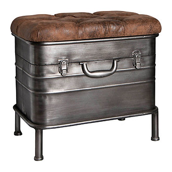 HAKU Möbel Sitzbank 13811 anthrazit, braun Metall 51,0 cm