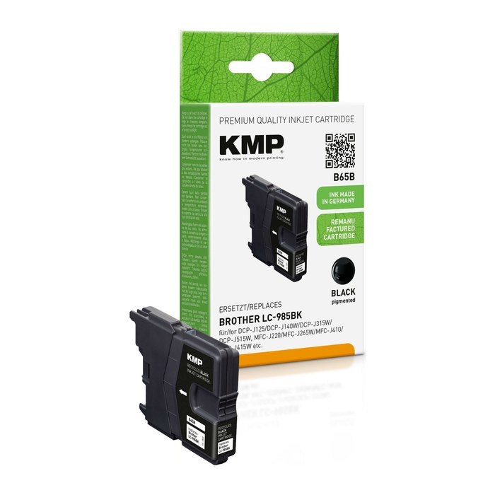 KMP Patrone Brother LC-985Bk black 300 S. B65B