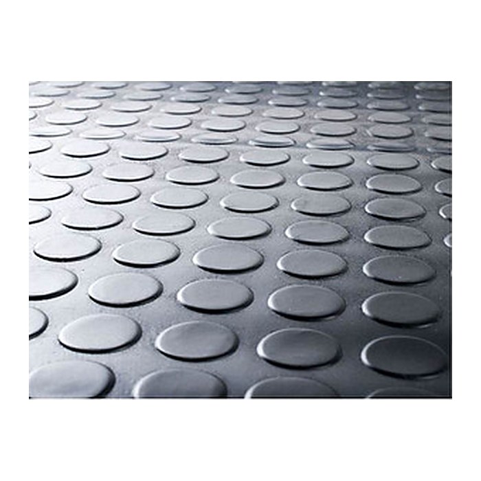 WESEMEYER Gummimatte mit Flachnoppen schwarz 120,0 x 300,0 cm