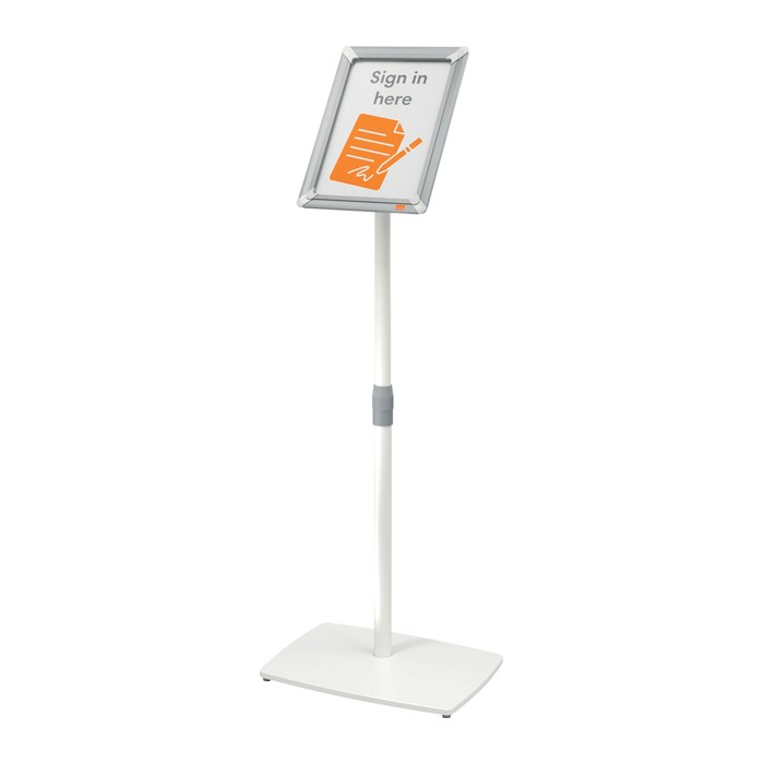 nobo Infoständer Premium Plus silber DIN A4 42,0 x 30,0 x 76,0 - 126,0 cm, 1 St.