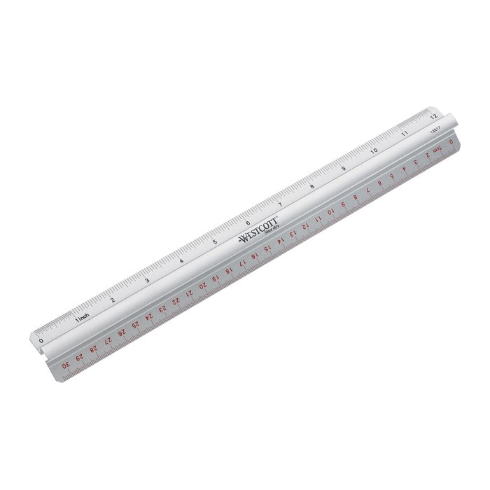 WESTCOTT Lineal 30,0 cm, silber