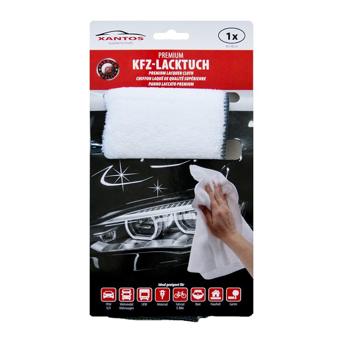 XANTOS Premium Flausch-Lacktuch 40x40cm weiß