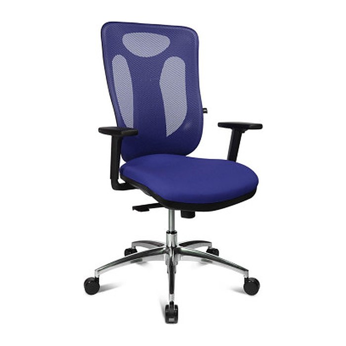 Topstar Bürostuhl Sitness Net Pro 100, NN39T T38 Stoff blau, Gestell alu