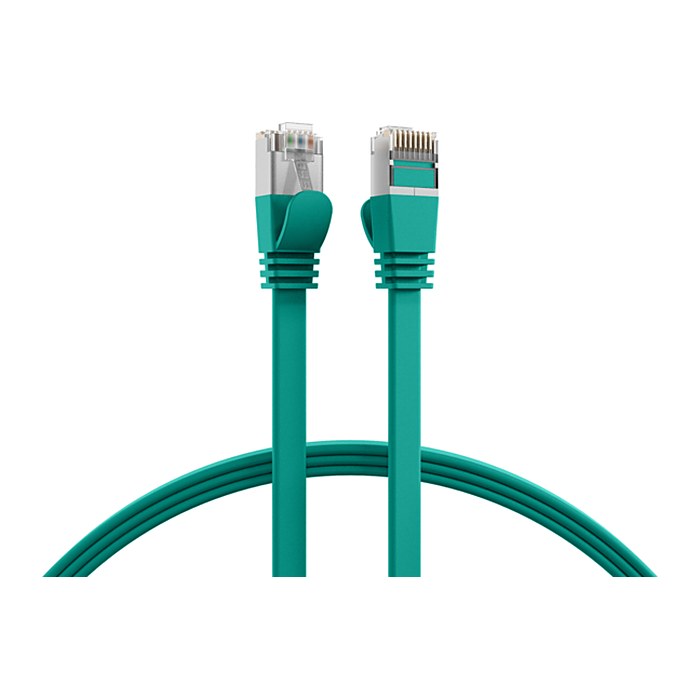 EFB RJ45 Flachpatchkabel U/FTP Cat.6A PVC 0.15m grün