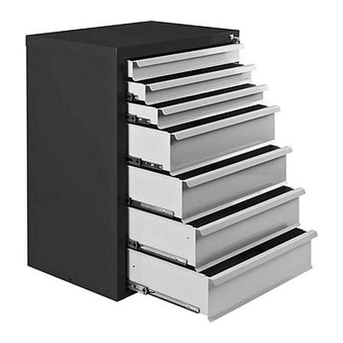 ADB MAMMUT Schubladenschrank lichtgrau, anthrazit 7 Schubladen 70,0 x 43,5 x 90,0 cm, 1 St.