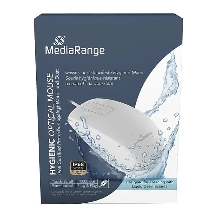 MediaRange MROS265 Hygiene-Maus kabelgebunden weiß