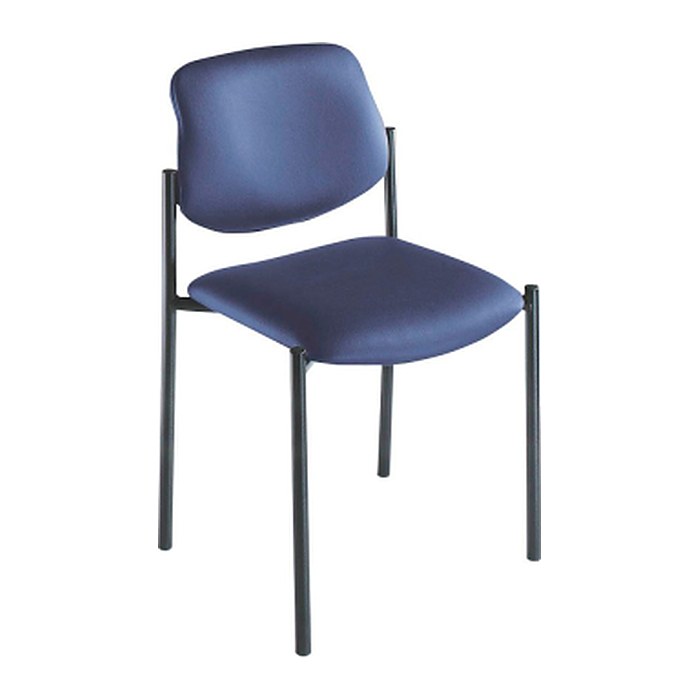 Nowy Styl Besucherstühle Quad blau Leder, 4 St.