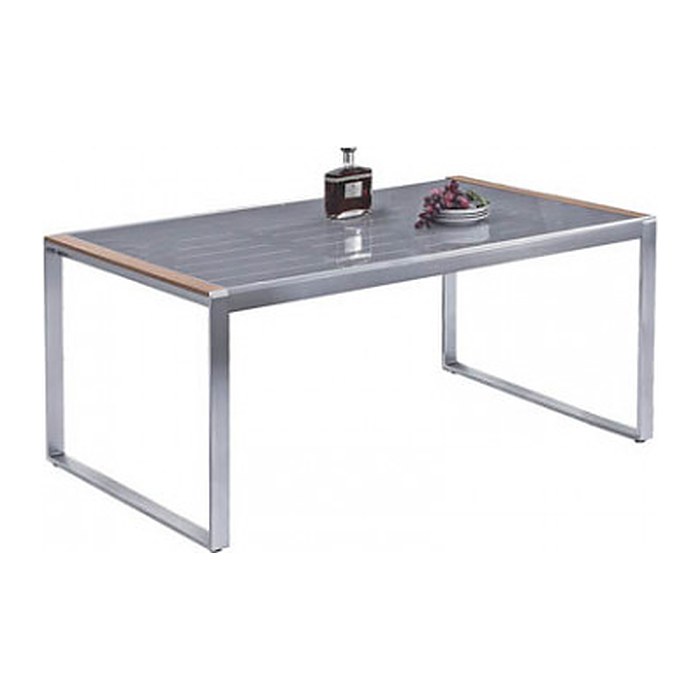 Garden Pleasure Gartentisch Ava grau rechteckig 160,0 x 90,0 x 74,0 cm