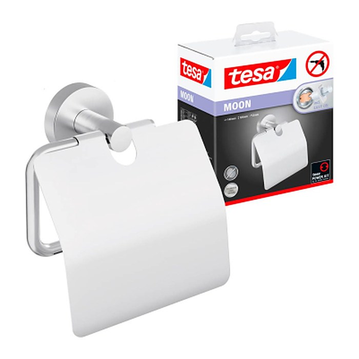 tesa Toilettenpapierhalter MOON silber, 1 St.