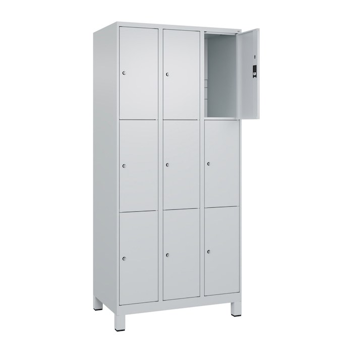 CP Schließfachschrank Classic Plus lichtgrau 080010-303 S10009, 9 Schließfächer 90,0 x 50,0 x 195,0 cm