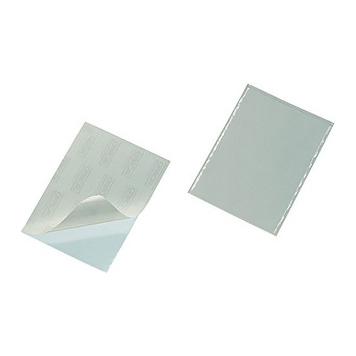 DURABLE Visitenkartentasche selbstklebend transparent, für 1 Visitenkarte, 100 St.