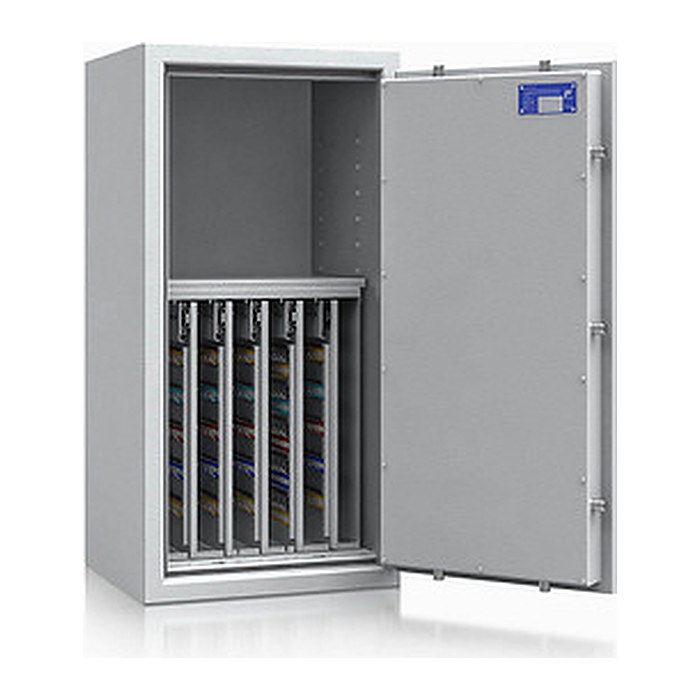 ISS safe4key Schlüsseltresor lichtgrau mit 440 Haken, Doppelbartschloss, 50,0 x 42,0 x 100,0 cm, 1 St.