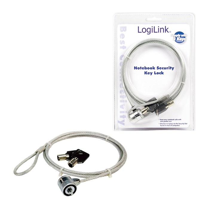 Logilink Notebookschloss Diebstahlsicherung 1,5 m