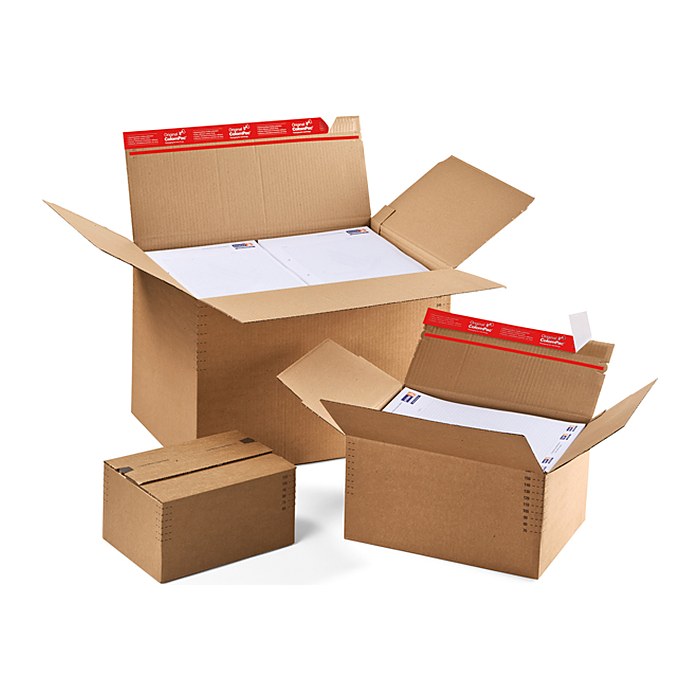 ColomPac® Versandkartons Blitzbodenkartons 45,0 x 32,5 x 19,0-31,0 cm, 10 St.