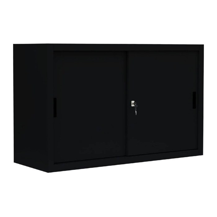 LÜLLMANN Schiebetürenschrank, 550129 tiefschwarz 1 Fachboden 120,0 x 45,0 x 75,0 cm