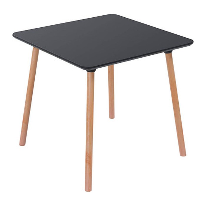 meet powered by PAPERFLOW PALOMBA Bistrotisch quadratisch MDF-Platte schwarz 80,0 x 80,0 x 75,0 cm, 1 St.