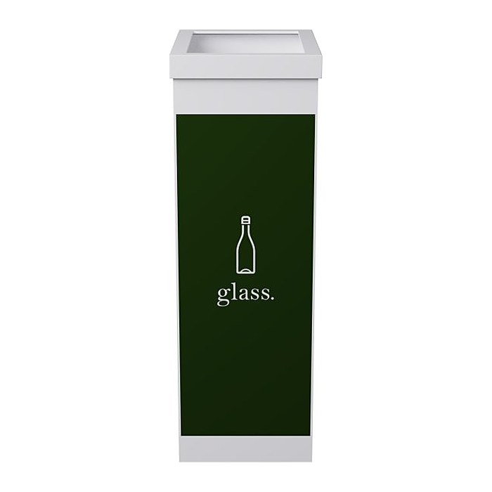 PAPERFLOW Mülleimer 60,0 l weiß, grün, 1 St.