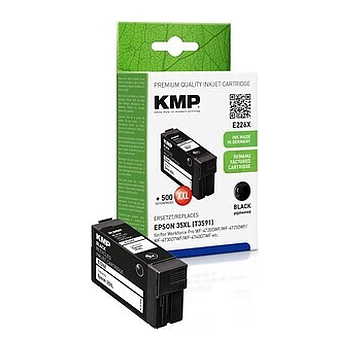 KMP E226X schwarz Druckerpatrone kompatibel zu EPSON 35XL / T3591XL