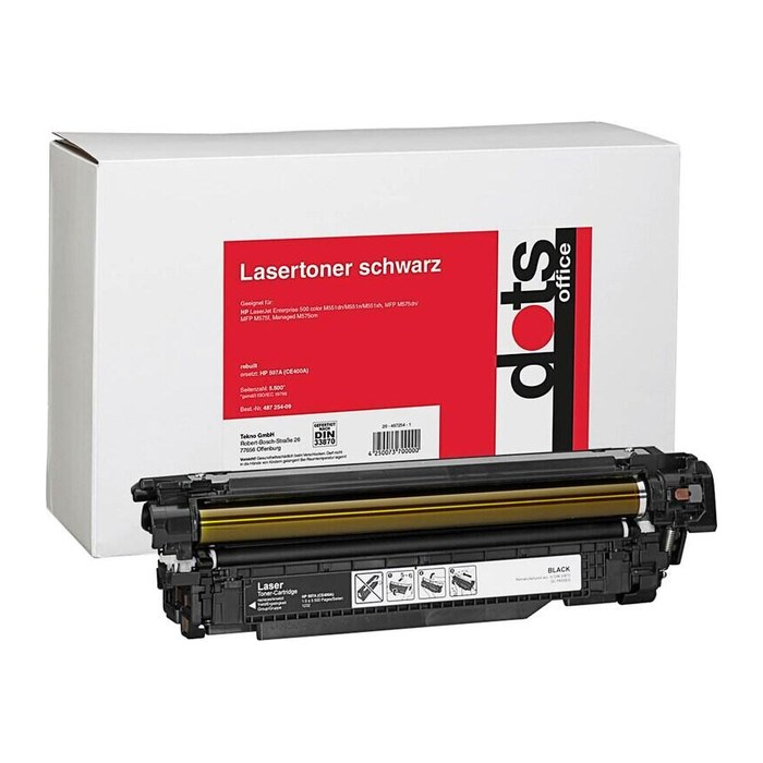 dots schwarz Toner kompatibel zu HP 507A (CE400A)