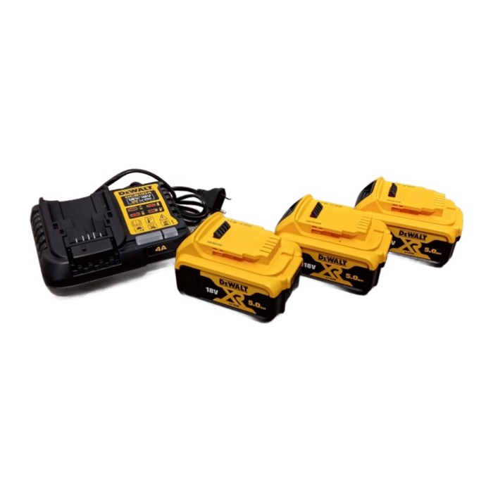 DeWALT Werkzeugakkus mit Schnellladegerät DCB1104P3-QW Lithium-Ionen 18,0 V, 3x 5,0 Ah