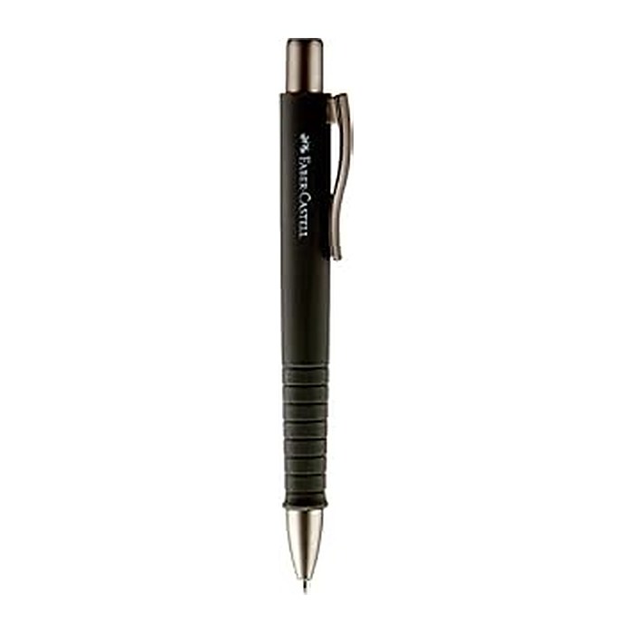 FABER-CASTELL Kugelschreiber POLY BALL Urban all black, Schreibfarbe: blau, 1 St.