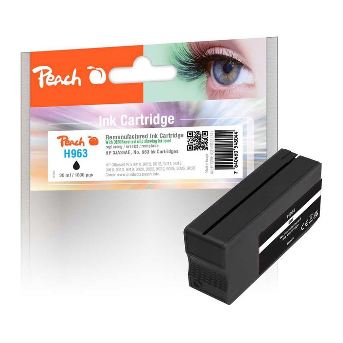 Peach Patrone HP Nr.963 3JA26AE black OEM reset ink level remanufactured