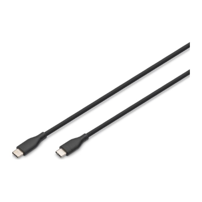 DIGITUS USB 2.0 Kabel Typ C -C Silikon St/St 1m schwarz