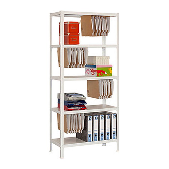 Simonrack Schwerlastregal FILECLICK MINI 5 8435104939383 weiß 80,0 x 36,0 x 180,0 cm