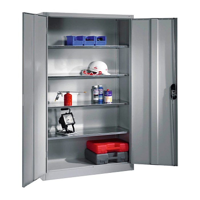 CP Stahlschrank 8931-052 S10279 lichtgrau 4 Fachböden 120,0 x 50,0 x 195,0 cm, aufgebaut, 1 St.