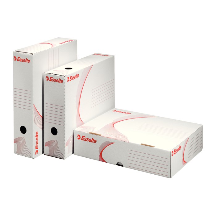 Esselte Archivboxen weiß 25,5 x 32,9 x 8,0 cm, 10 St.