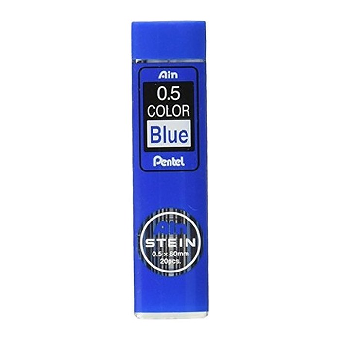 Pentel Ain Stein C275-BL Feinminen-Bleistiftminen blau 0,5 mm, 20 St.