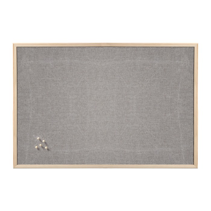 Zeller Pinnwand 80,0 x 60,0 cm Leinen grau
