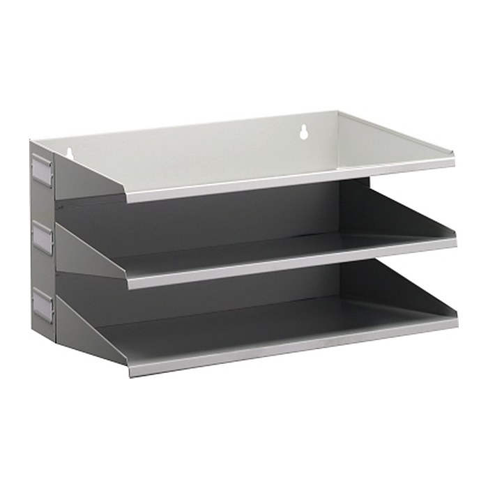 DURABLE Sortierstation grau mit 3 Fächern